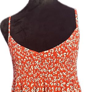 Chic red dress above knee